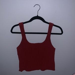 Ribbed square neck tank top. Forever 21, size medium